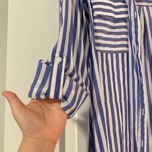 Express stripped button down shirt